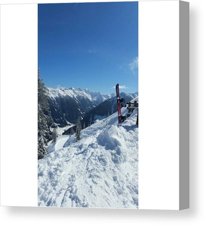 зальцбург Canvas Print featuring the photograph Skifahren Und Mit Super Wetter#ski by Ziva Rashidbekov