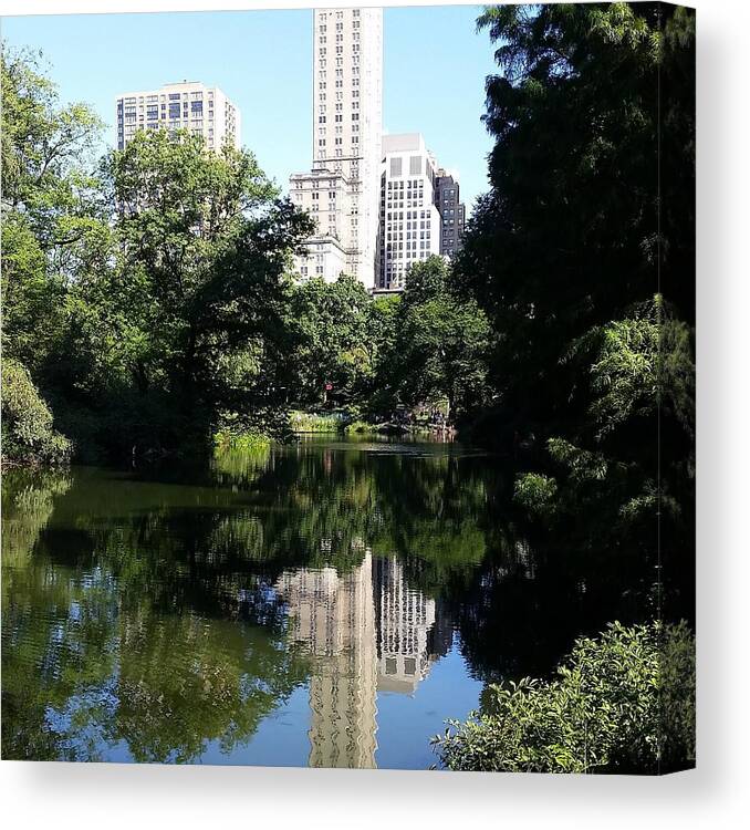 Skyscraper Canvas Print featuring the photograph Skyscraper Reflection by Vic Ritchey