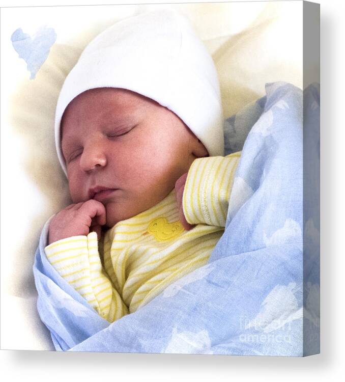 Baby Canvas Print featuring the photograph Sleeping Babe by Karen Lewis