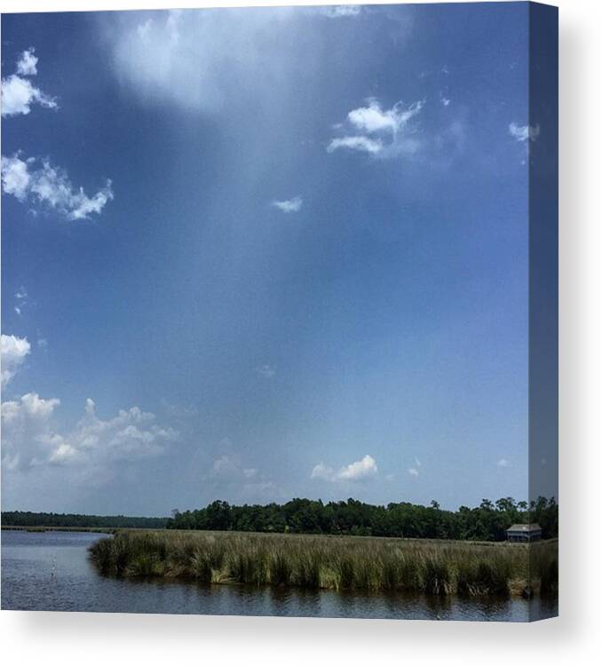 Iphone6 Canvas Print featuring the photograph Small Rain Shower #rain #clouds by Joan McCool