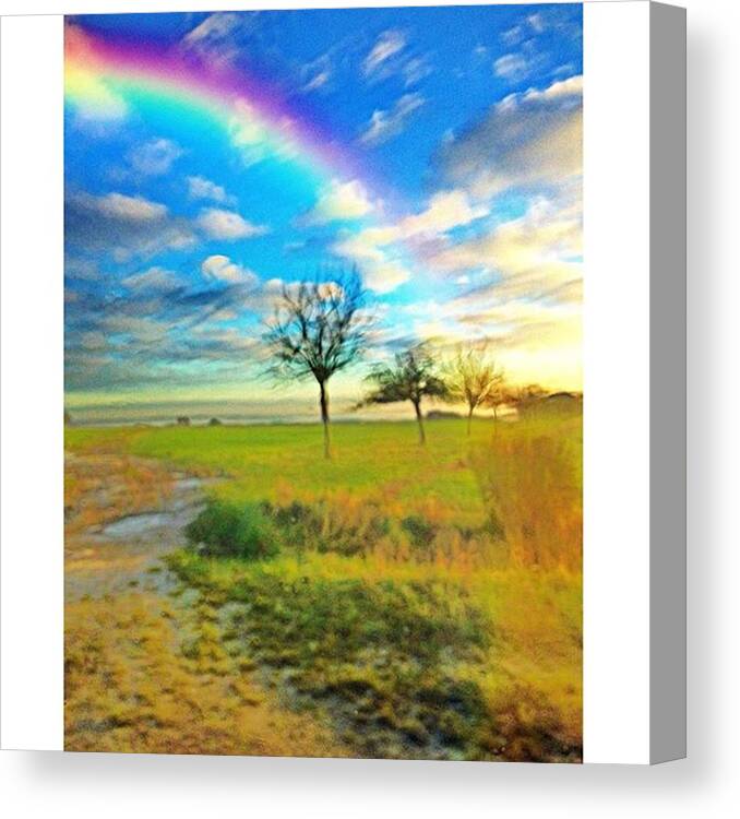 Europe Canvas Print featuring the photograph Small Rainbow #nature by Emmanuel Varnas