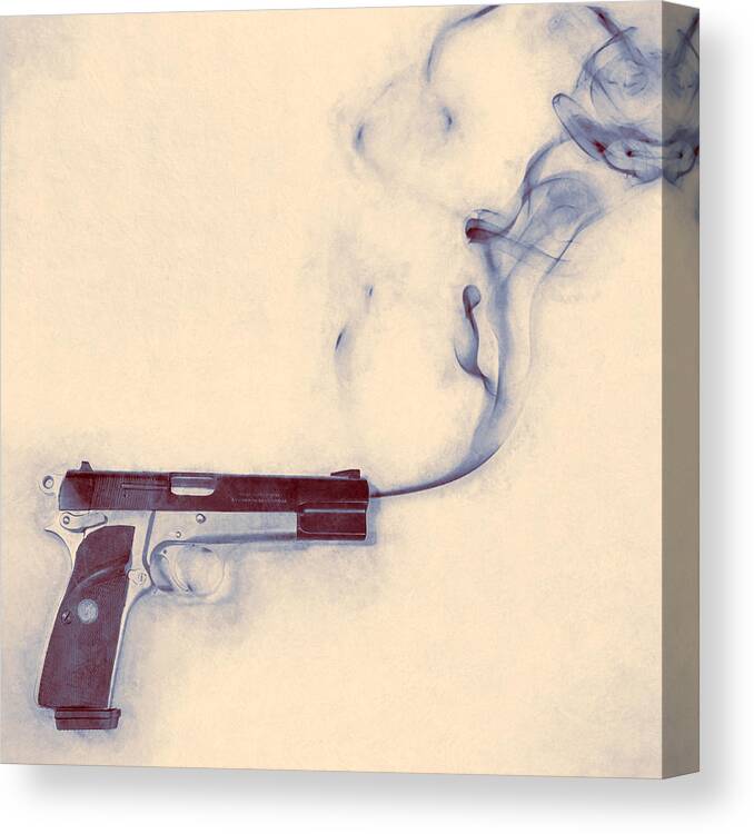 Scott Norris Photography Canvas Print featuring the photograph Smoking Gun by Scott Norris