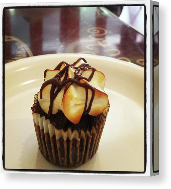 Deluxefood Canvas Print featuring the photograph smore Miniature Cupcake N Coffee by Mr Photojimsf