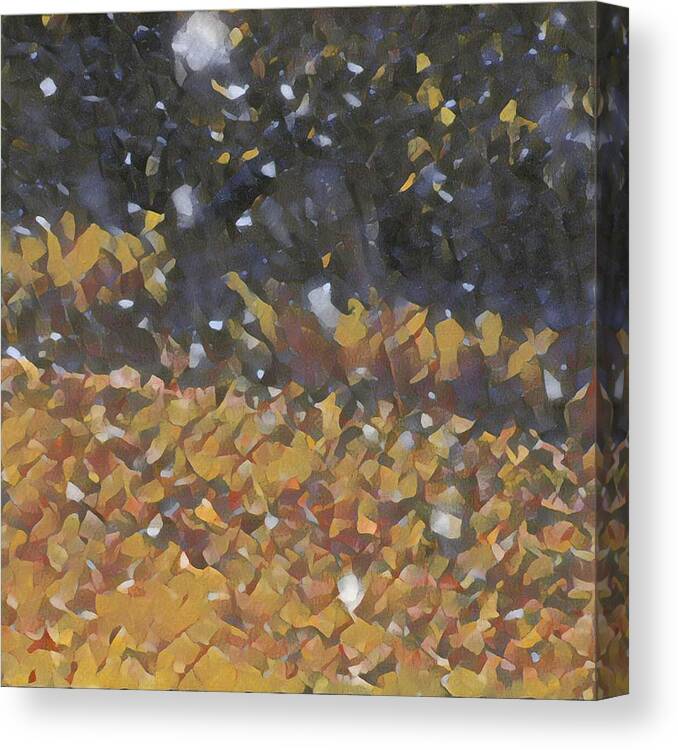 Snow Canvas Print featuring the photograph Snow in October by Unhinged Artistry