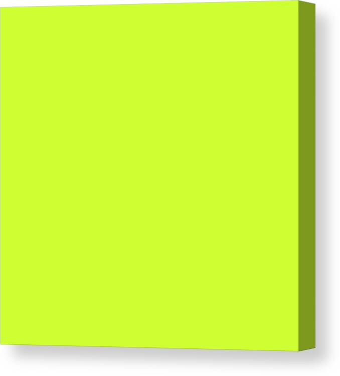 Solid Colors Canvas Print featuring the digital art Solid Electric Lime Color by Garaga Designs
