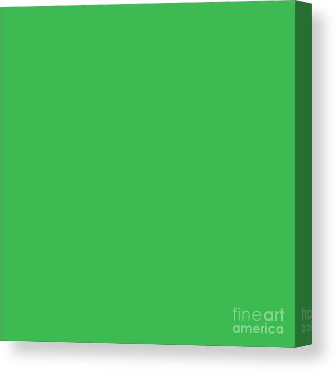Green Canvas Print featuring the digital art Solid Green Color Trend Tends Trending by Delynn Addams