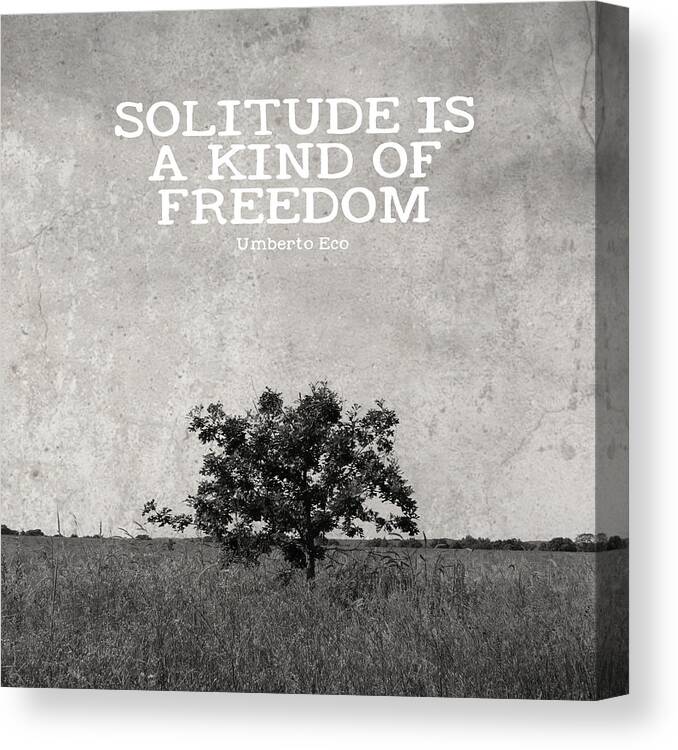 Solitude Canvas Print featuring the photograph Solitude is Freedom by Inspired Arts
