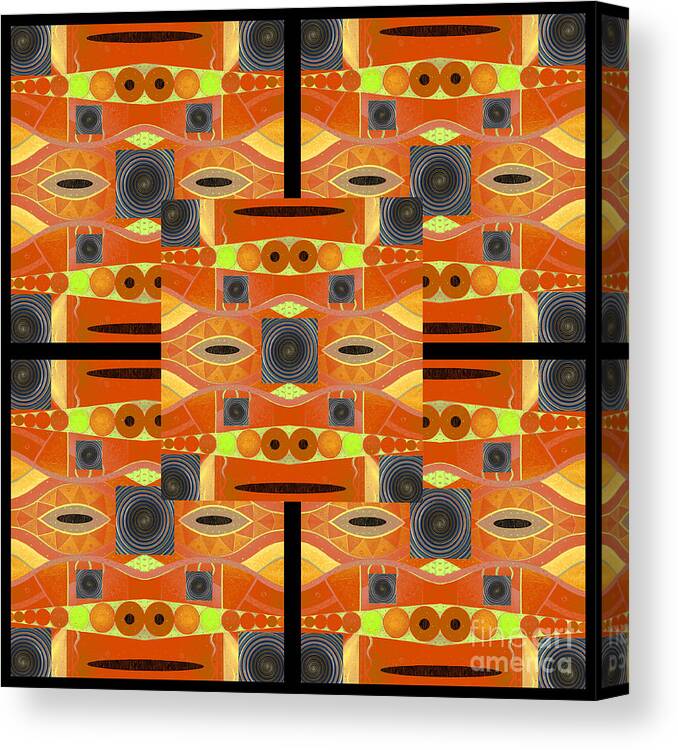 Orange Canvas Print featuring the mixed media Something Wild by Helena Tiainen