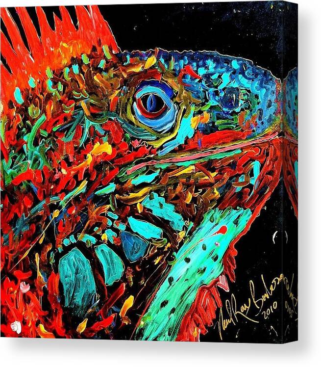  Canvas Print featuring the painting Son of iggy by Neal Barbosa