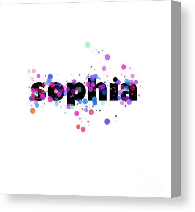 Name Canvas Print featuring the digital art Sophia by Roger Lighterness