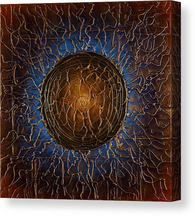 Abstract Canvas Print featuring the painting Soul by Michael Lang