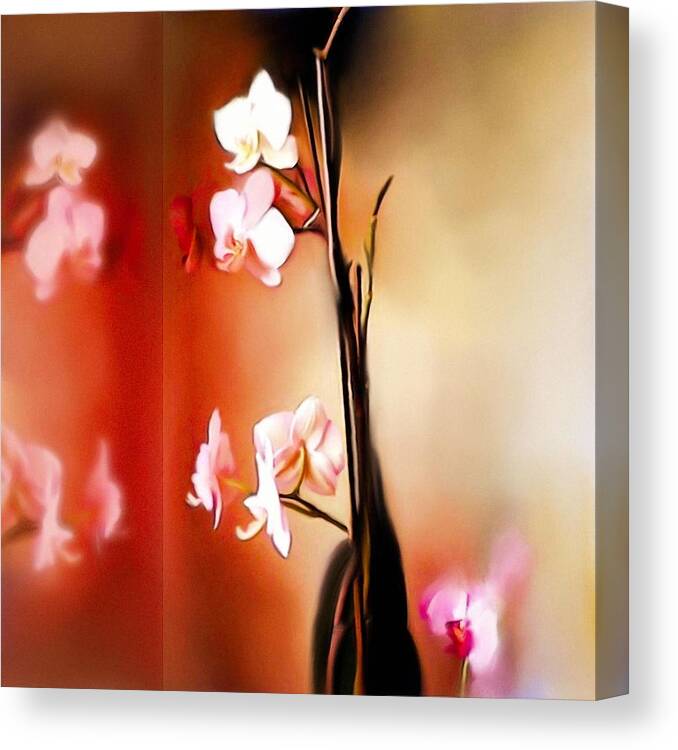 Orchid Canvas Print featuring the digital art Soul Sisters by Sand And Chi