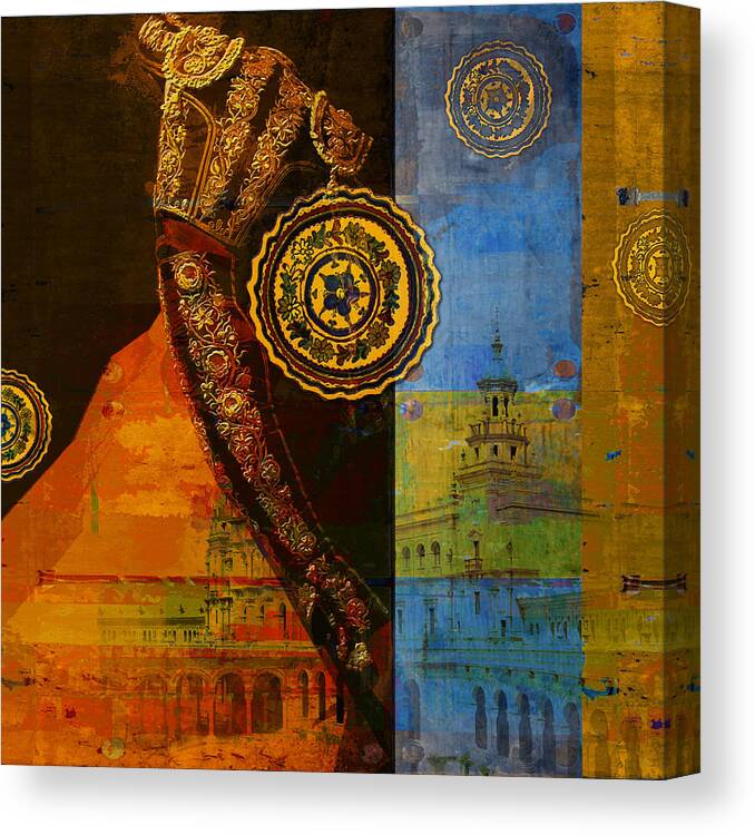 Spanish Canvas Print featuring the painting Spanish Culture 21 by Corporate Art Task Force