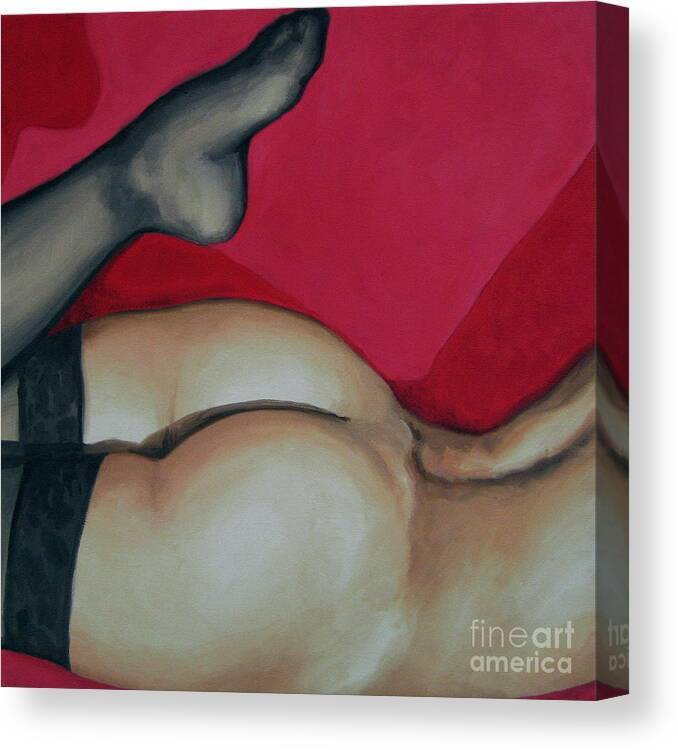 Noewi Canvas Print featuring the painting Spank Me by Jindra Noewi