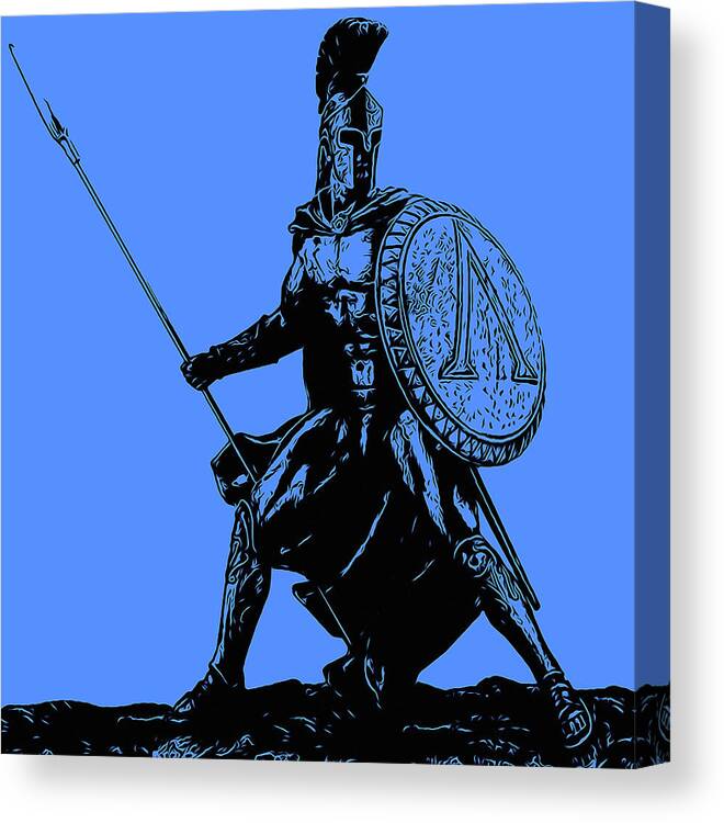 Spartan Warrior Canvas Print featuring the digital art Spartans - Legendary Warriors by AM FineArtPrints