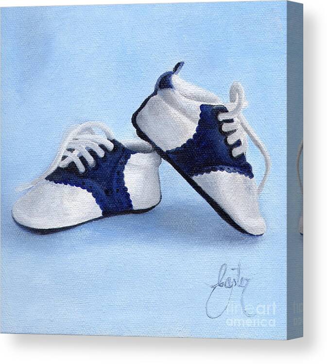 Spats Canvas Print featuring the painting Spats by Daniela Easter