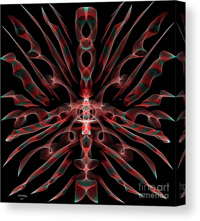 Abstract Canvas Print featuring the digital art Spiritual by DB Hayes