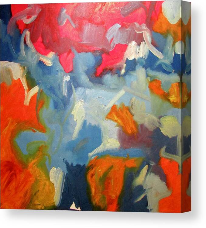 Abstract Canvas Print featuring the painting Split Second by Steven Miller