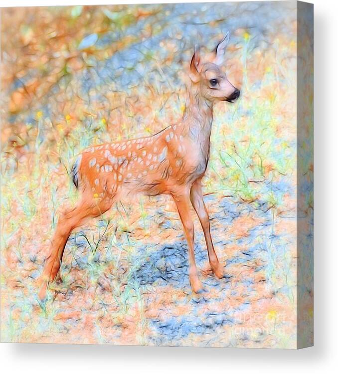 Spotted Fawn Canvas Print featuring the photograph Spotted Fawn by Patrick Witz