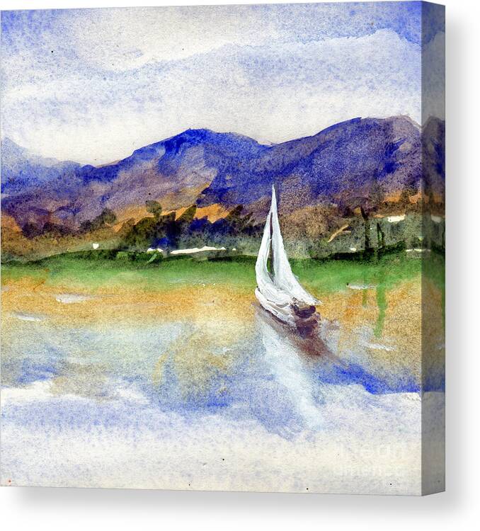 Catalina Canvas Print featuring the painting Spring at Our Island by Randy Sprout