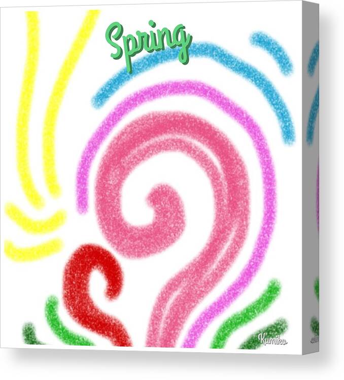 Spring Canvas Print featuring the painting Spring by Kumiko Izumi