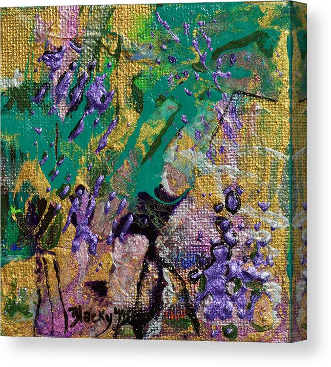 Modern Canvas Print featuring the painting Spring Rain by Donna Blackhall