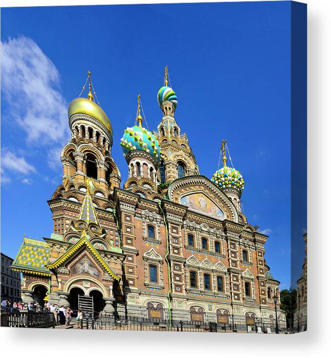 Cruise 2013 Canvas Print featuring the photograph St. Petersburg Church of the Spilt Blood by Richard Henne