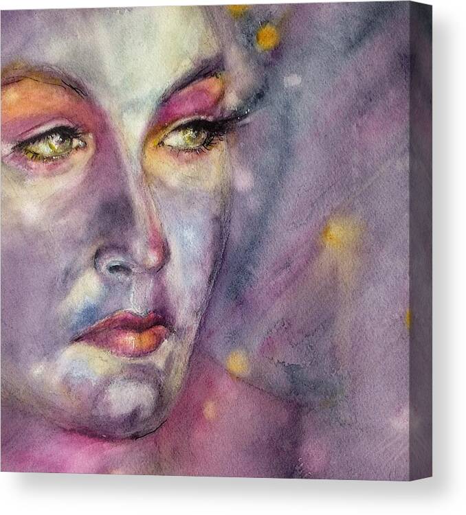 Portrait Canvas Print featuring the painting Star Gazer by Judith Levins