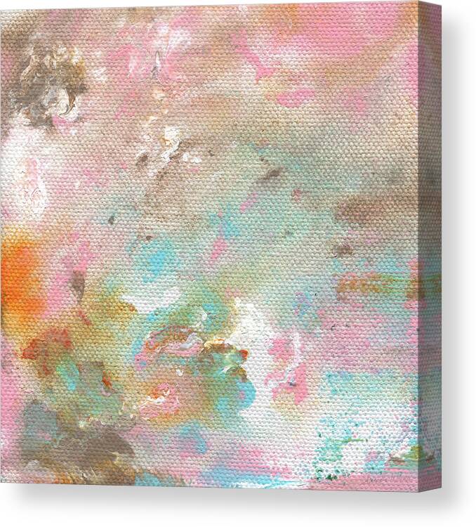 Abstract Canvas Print featuring the painting Stay- Abstract Art by Linda Woods by Linda Woods