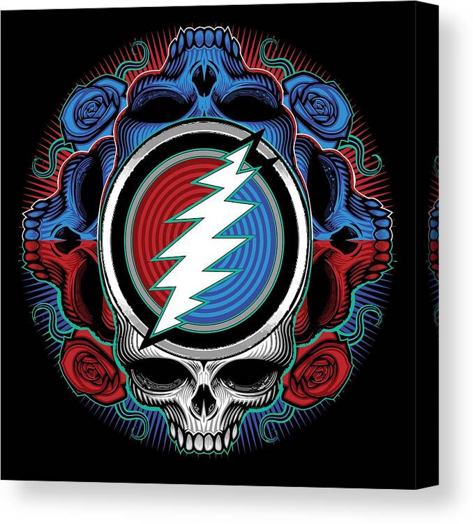 Steal Your Face Canvas Print featuring the digital art Steal Your Face - Ilustration by The Bear