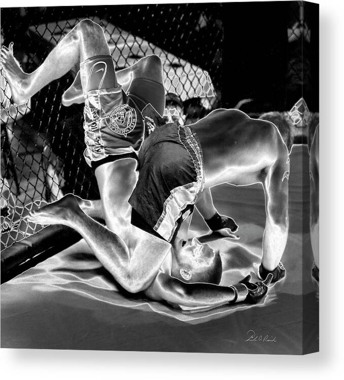 Photography Canvas Print featuring the photograph Steel Men Fighting 7 by Frederic A Reinecke