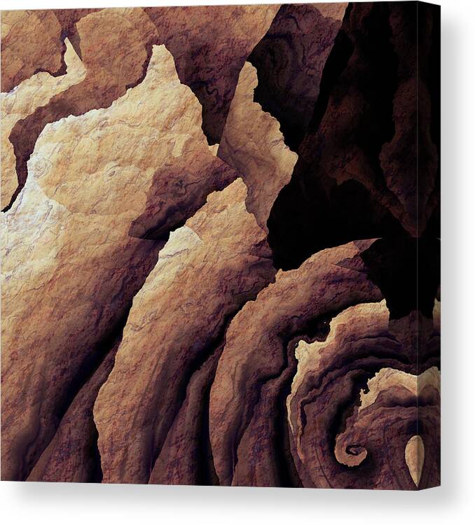 Vic Eberly Canvas Print featuring the digital art Stoic by Vic Eberly