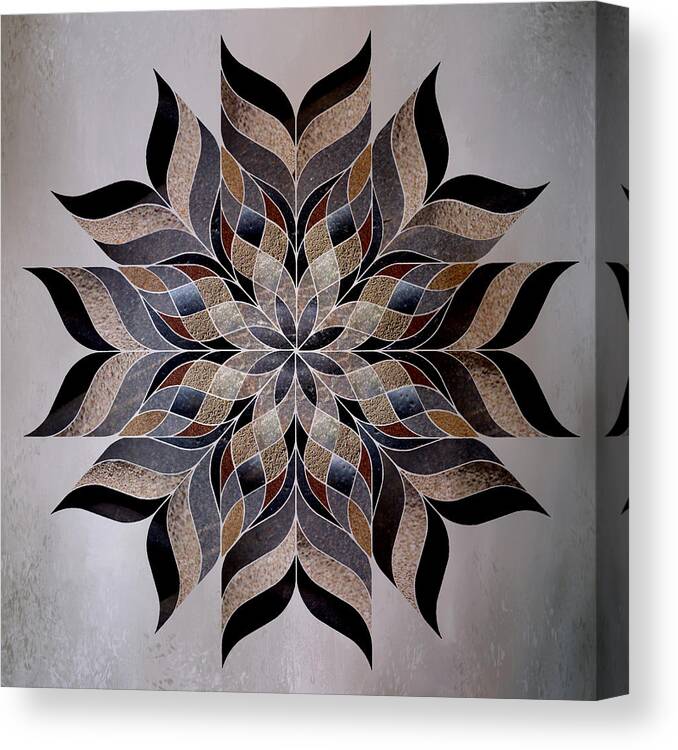 Mandala Canvas Print featuring the digital art Stone Mandala by Terry Davis