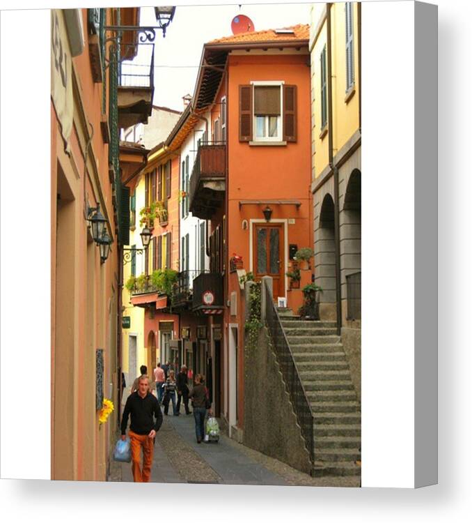 Beautiful Canvas Print featuring the photograph Streets Of Bellagio On The Como Lake by Marcelo Valente