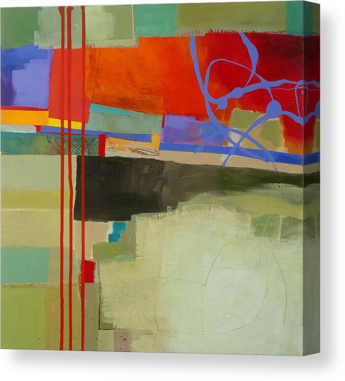 Abstract Art Canvas Print featuring the painting Stripes and Dips 2 by Jane Davies