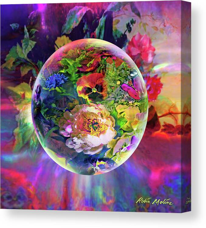 Flowers Canvas Print featuring the painting Summertime Passing by Robin Moline