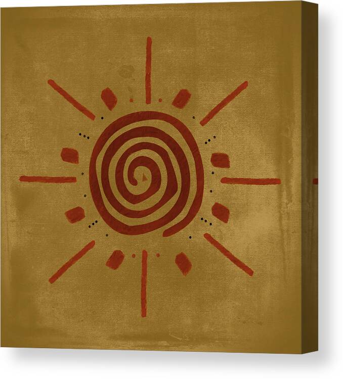 Sun Canvas Print featuring the painting Sun Dial by Kandy Hurley