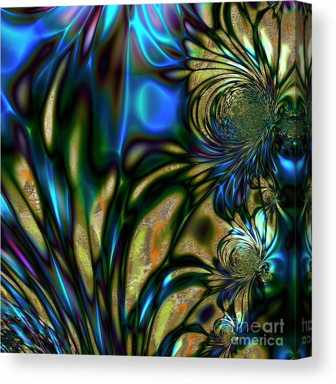 Abstract Canvas Print featuring the painting Sun on the Corn by Mindy Sommers