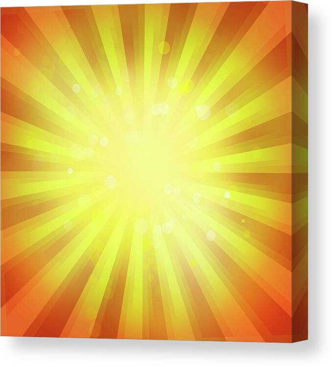 Background Canvas Print featuring the digital art Sunny rays 1 by Les Cunliffe