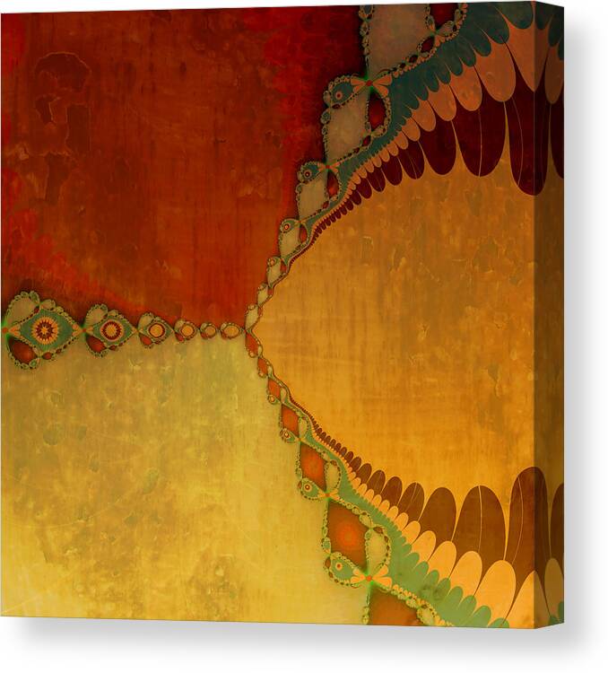 Abstract Art Canvas Print featuring the digital art Sunset by Bonnie Bruno
