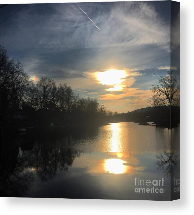 Cloud Canvas Print featuring the photograph Sunset by Jason Nicholas
