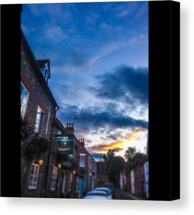 Summer Canvas Print featuring the photograph #sunset #sky #clouds #dusk #windows by Sam Stratton