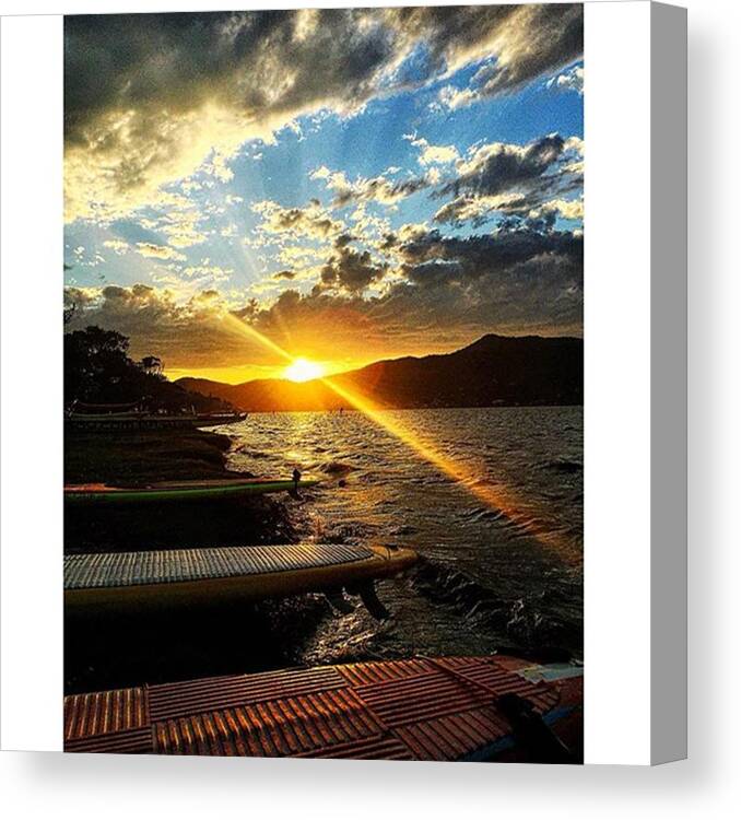 Beautiful Canvas Print featuring the photograph Sunset Sniping.#sunset #beautiful by Steven Shewach