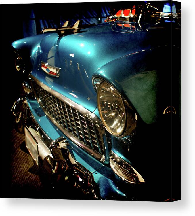 55 Chevy Canvas Print featuring the photograph Sweet 55 by Ernest Echols