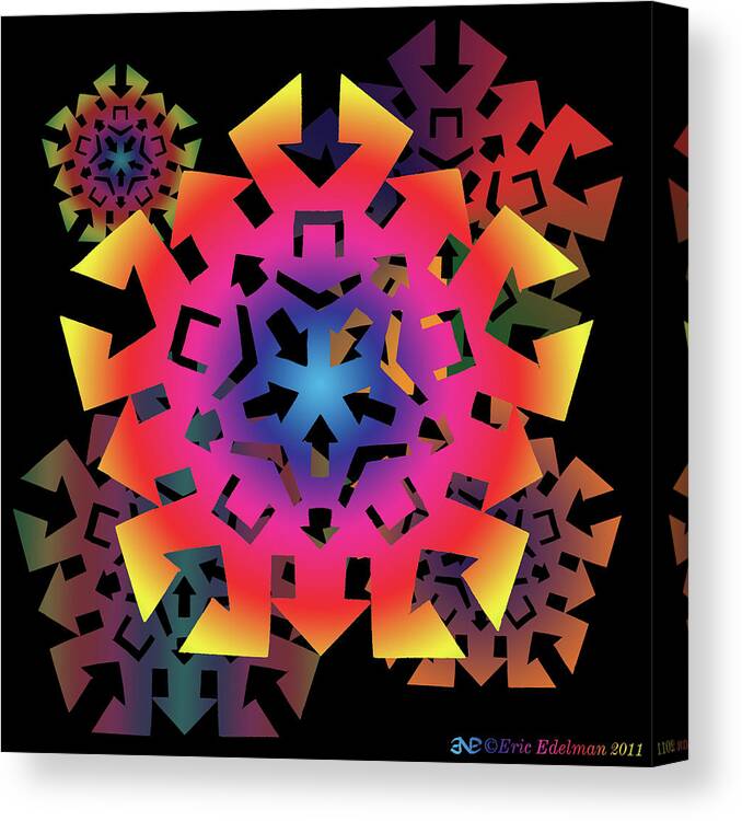 Pentacle Canvas Print featuring the digital art Talisman of Direction by Eric Edelman