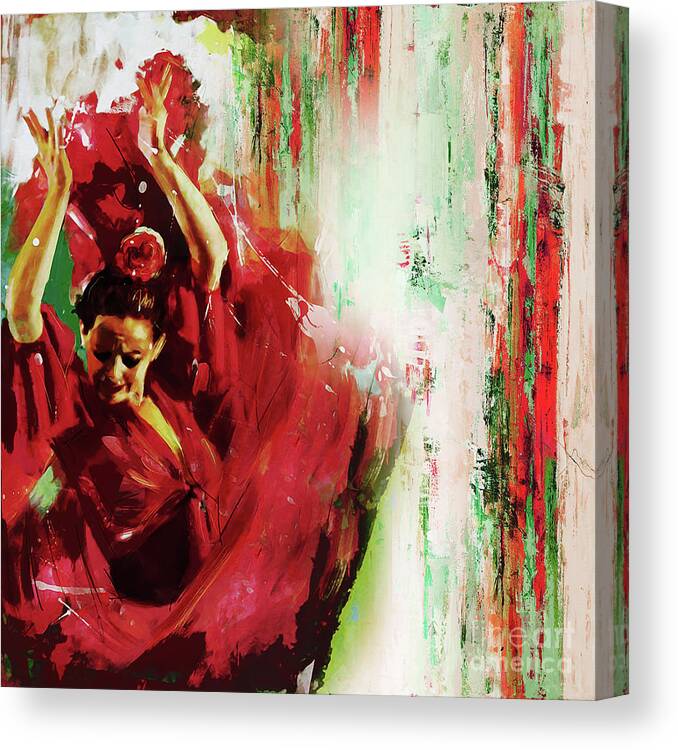 Jazz Canvas Print featuring the painting Tango Dance 45g by Gull G