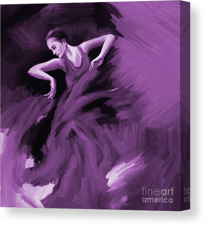 Dance Canvas Print featuring the painting Tango Dancer 01 by Gull G