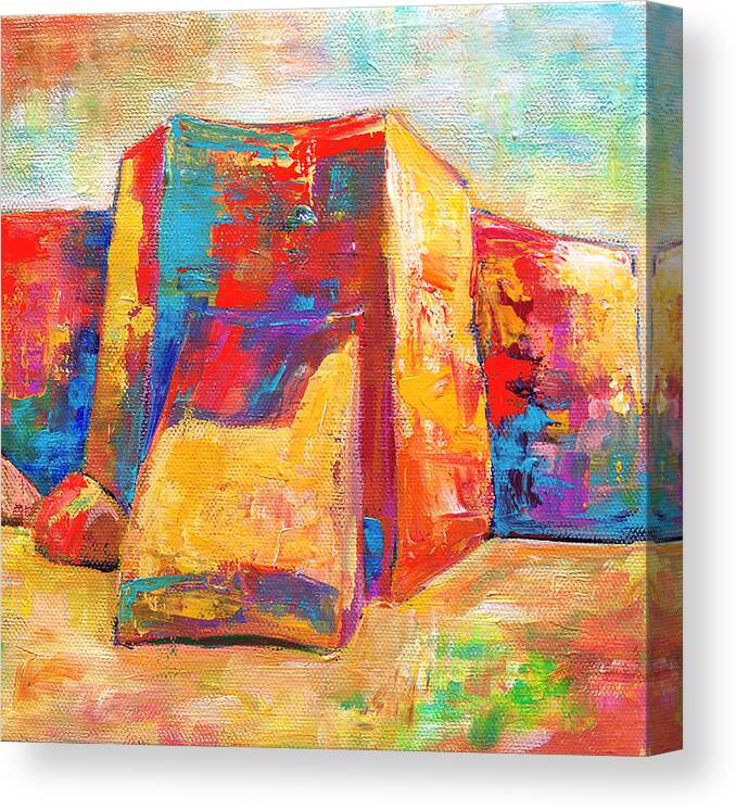 Church Canvas Print featuring the painting Taos Church by Sally Quillin