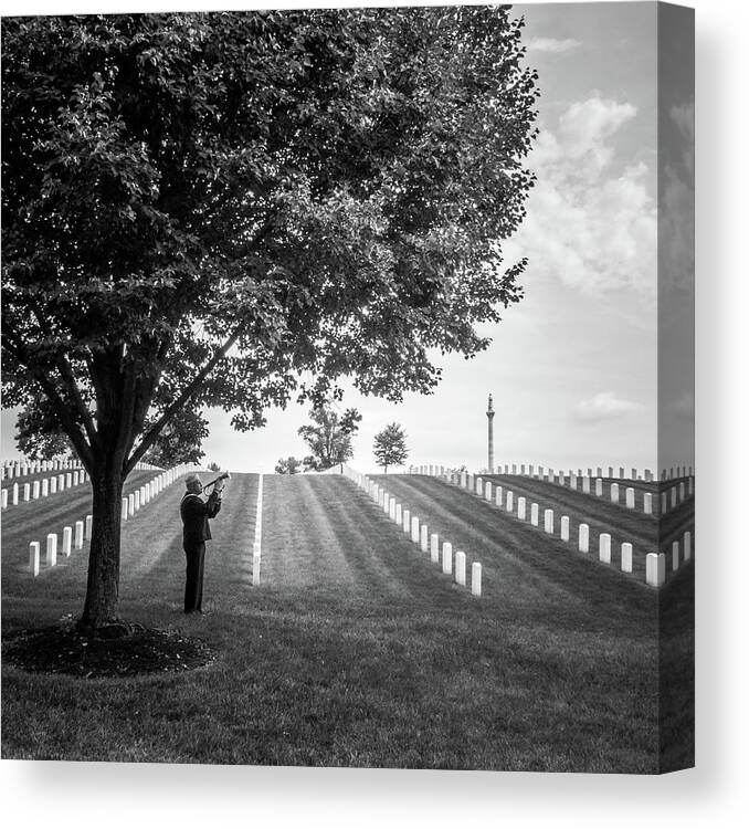 Funeral Canvas Print featuring the photograph Taps by Al Harden