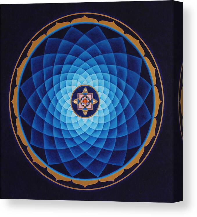 Mandala Canvas Print featuring the painting Temple of healing by Erik Grind